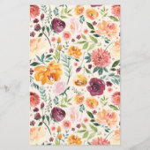 Papier Aquarelle Autumn Blooms Bar Mitzvah Invitation (Dos)