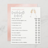 Papier aquarelle bachelorette qui a dit le jeu (Devant / Derrière)