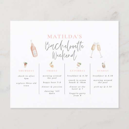 Papier Aquarelle Bachelorette week-end (Devant)