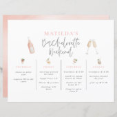 Papier Aquarelle Bachelorette week-end (Devant / Derrière)