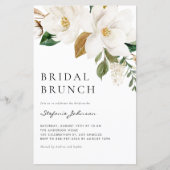 Papier Aquarelle blanc Magnolia Bridal Brunch Invitation (Devant)