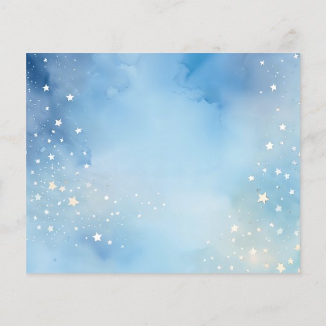 Papier Aquarelle bleu ciel avec étoiles (Dos)
