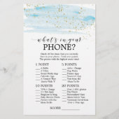 Papier Aquarelle Bleu & Or Devinez Le Bon Jeu De Prix (Dos)