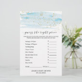 Papier Aquarelle Bleu & Or Devinez Le Bon Jeu De Prix (Debout devant)