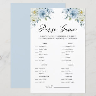 Papier Aquarelle bleue Floral Ce qui est dans votre jeu d