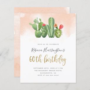 Papier Aquarelle Blush Budget & Cactus 60e anniversaire