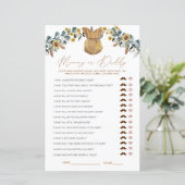 Papier Aquarelle Boho maman ou papa Baby shower jeu (Debout devant)