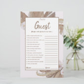 Papier Aquarelle Boho Pampas Fête des mariées en herbe Je (Debout devant)