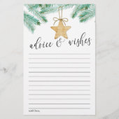 Papier Aquarelle Boughs Pine Conseils et souhaits hiver (Devant)