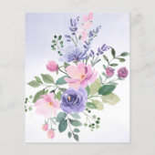 Papier Aquarelle Budget Floral Purple Mariage rose (Dos)