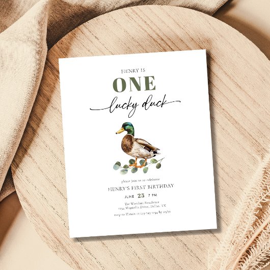 Papier Aquarelle Budget One Lucky Duck Boy 1er anniversai