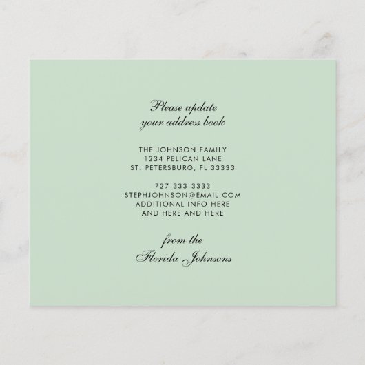 Papier Aquarelle Budget Palm Trees Déplacement Faire-part (Dos)