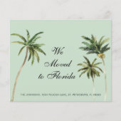 Papier Aquarelle Budget Palm Trees Déplacement Faire-part (Devant)
