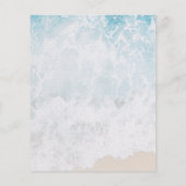 Papier Aquarelle Budget Sur La Plage Mariage Invitation (Dos)