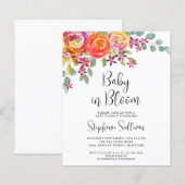 Papier Aquarelle budgétaire Automne Baby shower floral In (Devant / Derrière)