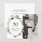 Papier Aquarelle budgétaire Or floral 50e anniversaire (Devant / Derrière)