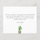 Papier Aquarelle Cactus Nous avons déplacé Faire-part de (Dos)