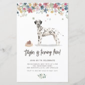 Papier Aquarelle Chien dalmate Invitation d'anniversaire (Devant)