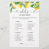 Papier Aquarelle citron citron ce qu'il y a dans votre sa (Devant)