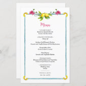 Papier Aquarelle Citron Mariage méditerranéen (Devant / Derrière)