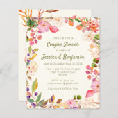 Papier Aquarelle couleur budget Couples Floral Douche (Devant / Derrière)