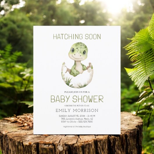 Papier Aquarelle Cute Dinosaur Hatching Bientôt Baby show