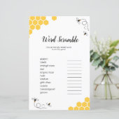 Papier Aquarelle d'abeille Jeu de course de mots (Debout devant)