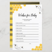 Papier Aquarelle d'abeilles souhaits pour le jeu bébé (Devant / Derrière)