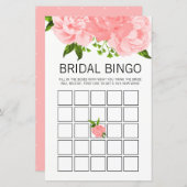 Papier Aquarelle de corail Floral Fête des mariées Jeu de (Devant / Derrière)