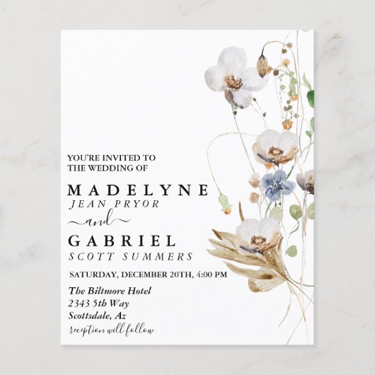 Papier Aquarelle de fleur sauvage de champ (Devant)