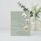 Papier Aquarelle de fleur sauvage de champ (Debout devant)