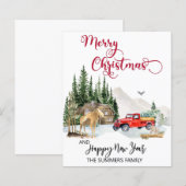 Papier Aquarelle de Noël Camion d'hiver Budget de l'orign (Devant / Derrière)