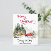 Papier Aquarelle de Noël Camion d'hiver Budget de l'orign (Debout devant)