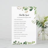 Papier Aquarelle de verdure Florale Trouvez le jeu Invité (Debout devant)