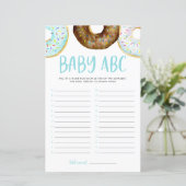 Papier Aquarelle Donuts Baby ABC Baby shower Jeu (Debout devant)