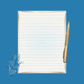 Papier Aquarelle Écriture Écrite