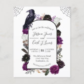 Papier Aquarelle Elégante Halloween Floral Boho Purple (Devant)