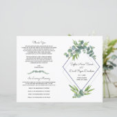Papier Aquarelle Eucalyptus Floral Folial Mariage (Debout devant)