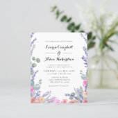 Papier Aquarelle Eucalyptus & Lavender Budget Mariage (Debout devant)