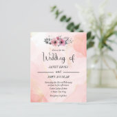 Papier Aquarelle Faire-part de mariage budgétaire Floral (Debout devant)