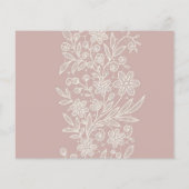 Papier Aquarelle Faire-part de mariage budgétaire Floral (Dos)