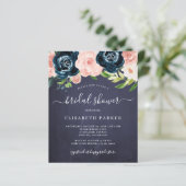 Papier Aquarelle fleurie budget nuptiale invitation à la  (Debout devant)