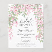 Papier aquarelle fleurie rose budget nuptiale (Devant)