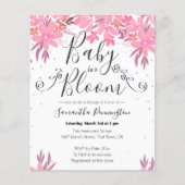 Papier Aquarelle Floral Fancy Script bébé en Fleur (Devant)