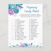 Papier Aquarelle Floral Grossesse Bonbons Match (Devant)