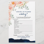 Papier Aquarelle Floral & Navy What's In Your Purse Game (Devant)