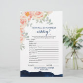 Papier Aquarelle Floral & Navy What's In Your Purse Game (Debout devant)