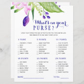 Papier Aquarelle florale élégant jeu de douche nuptiale (Devant / Derrière)