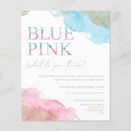 Papier Aquarelle Gold Parties scintillant Genre Reveillez (Devant)