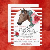 Papier Aquarelle Horse Thoroughbred Derby Party Rose roug